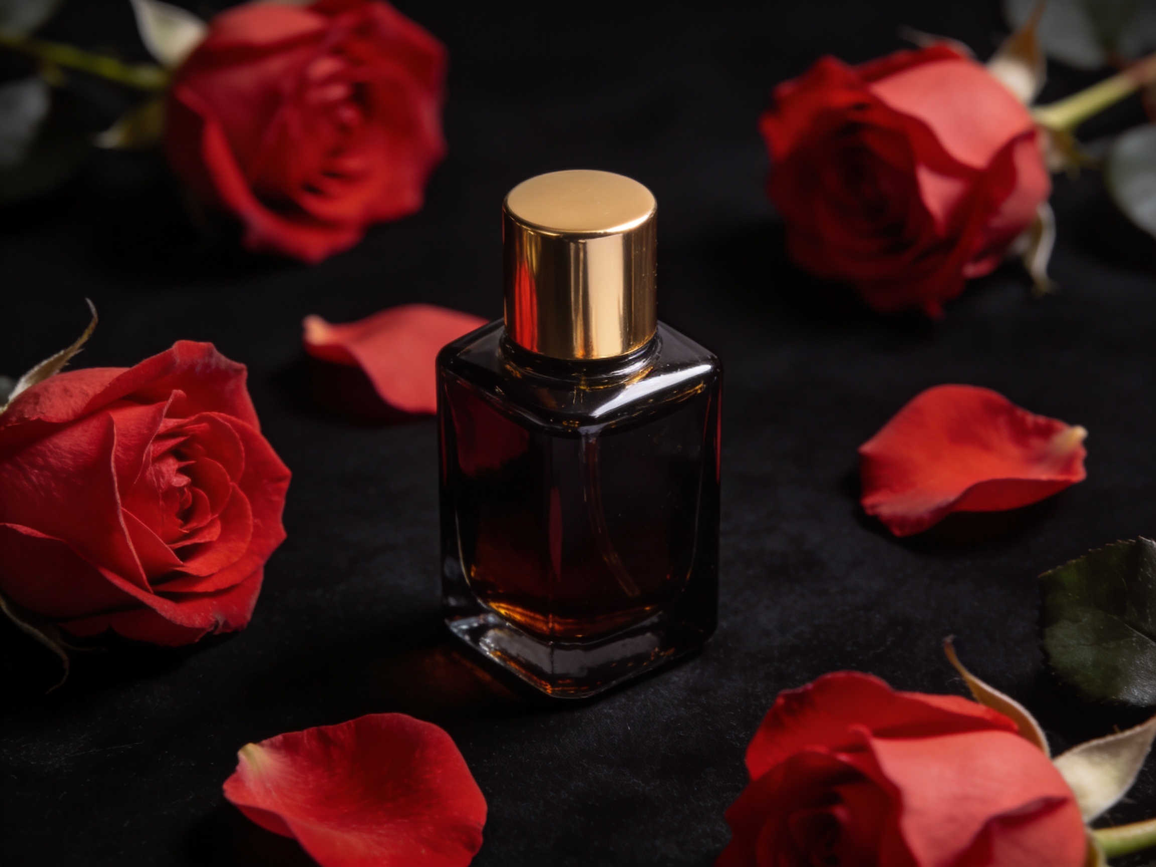 Rose Attar perfume oil bottle