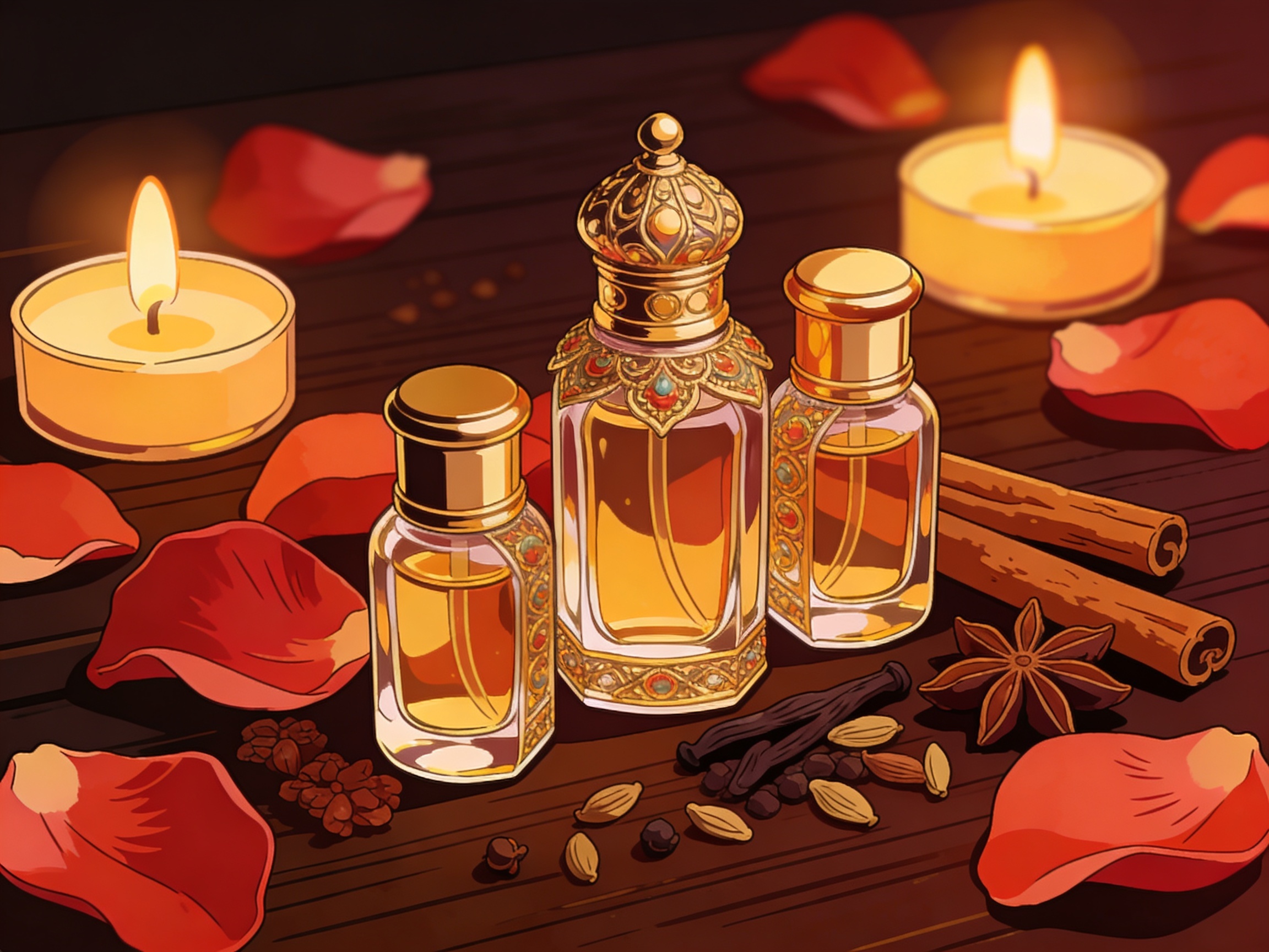 Attar Oils - Ornate Perfume Bottles
